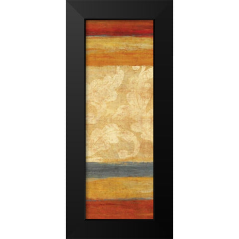 Tapestry Stripe Panel I Black Modern Wood Framed Art Print by Studio Nova