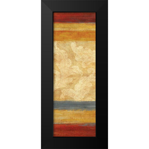 Tapestry Stripe Panel II Black Modern Wood Framed Art Print by Studio Nova
