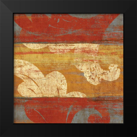 Tapestry Stripe Square I Black Modern Wood Framed Art Print by Studio Nova