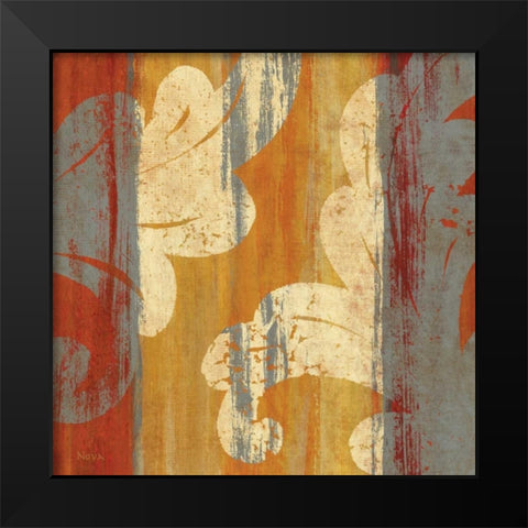 Tapestry Stripe Square II Black Modern Wood Framed Art Print by Studio Nova