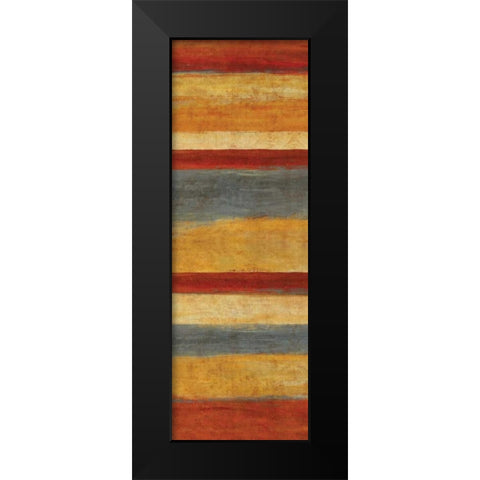 Abstract Stripe Panels I Black Modern Wood Framed Art Print by Studio Nova
