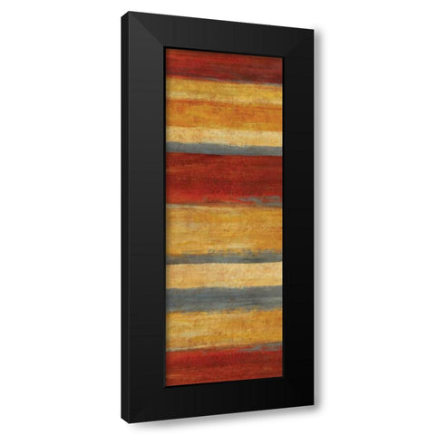 Abstract Stripe Panels II Black Modern Wood Framed Art Print by Studio Nova