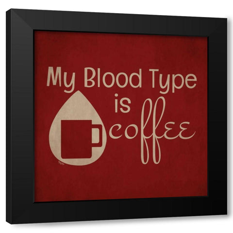 Wine and Coffee Sayings II Black Modern Wood Framed Art Print by Reed, Tara