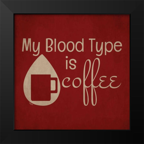 Wine and Coffee Sayings II Black Modern Wood Framed Art Print by Reed, Tara