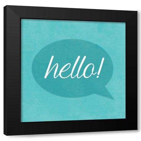 Text Me II Black Modern Wood Framed Art Print with Double Matting by Hartworks