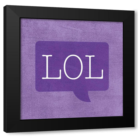 Text Me III Black Modern Wood Framed Art Print by Hartworks