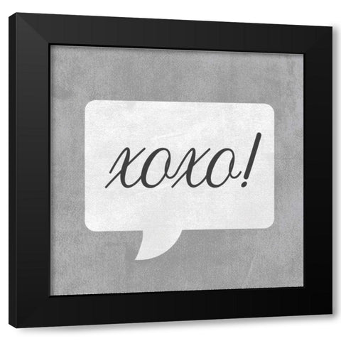 Text Me IV Black Modern Wood Framed Art Print with Double Matting by Hartworks