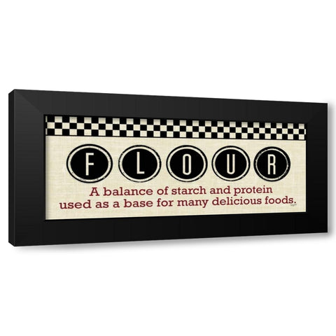 Checkered Kitchen Sign II Black Modern Wood Framed Art Print by Reed, Tara