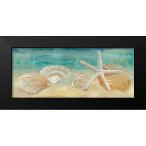 Horizon Shells Panel I  Black Modern Wood Framed Art Print by Coulter, Cynthia