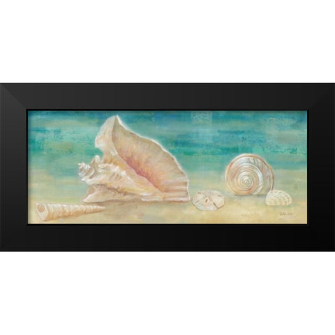 Horizon Shells Panel II  Black Modern Wood Framed Art Print by Coulter, Cynthia