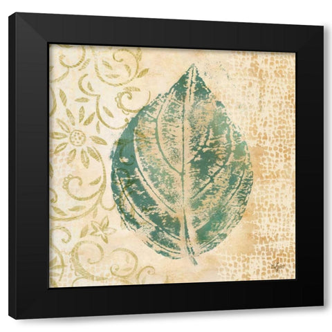 Leaf  Scroll I  Black Modern Wood Framed Art Print with Double Matting by Lyon, Rebecca