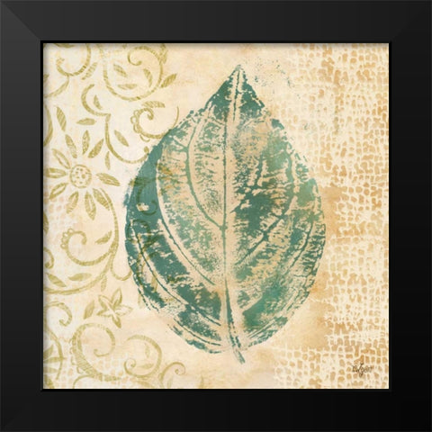 Leaf  Scroll I  Black Modern Wood Framed Art Print by Lyon, Rebecca