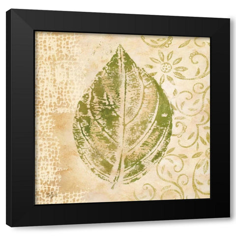 Leaf Scroll IV  Black Modern Wood Framed Art Print with Double Matting by Lyon, Rebecca