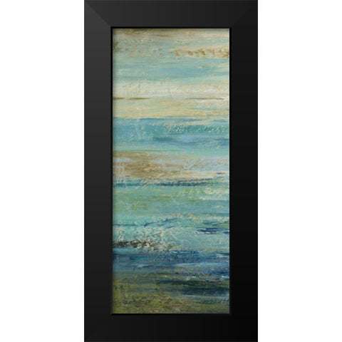 Blue Indigo Panel I  Black Modern Wood Framed Art Print by Studio Nova