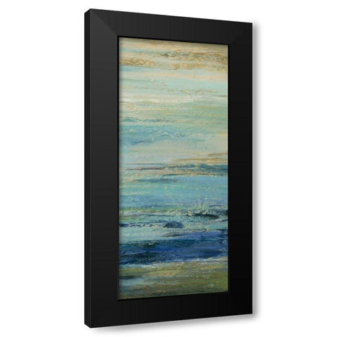 Blue Indigo Panel II  Black Modern Wood Framed Art Print by Studio Nova