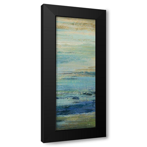 Blue Indigo Panel II  Black Modern Wood Framed Art Print with Double Matting by Studio Nova