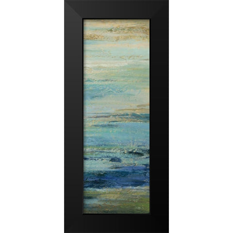 Blue Indigo Panel II  Black Modern Wood Framed Art Print by Studio Nova