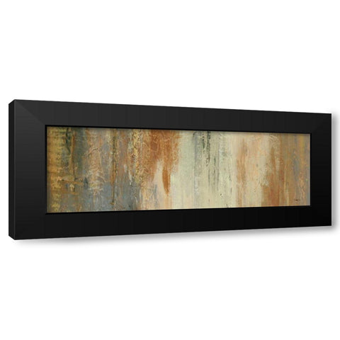 Siena Abstract Panel I  Black Modern Wood Framed Art Print by Studio Nova