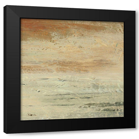 Siena Abstract I  Black Modern Wood Framed Art Print with Double Matting by Studio Nova