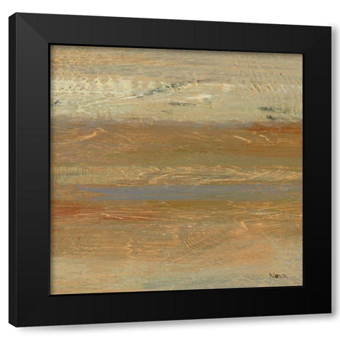 Siena Abstract V  Black Modern Wood Framed Art Print with Double Matting by Studio Nova
