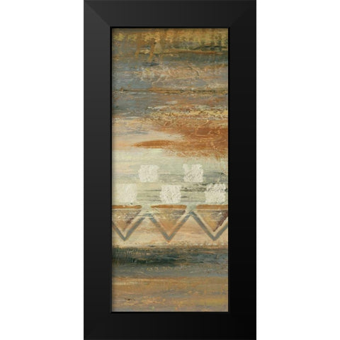 Siena Geometric Panel I  Black Modern Wood Framed Art Print by Studio Nova