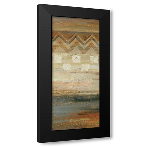 Siena Geometric Panel II  Black Modern Wood Framed Art Print by Studio Nova