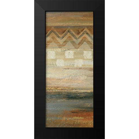 Siena Geometric Panel II  Black Modern Wood Framed Art Print by Studio Nova