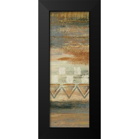 Siena Geometric Panel I  Black Modern Wood Framed Art Print by Studio Nova