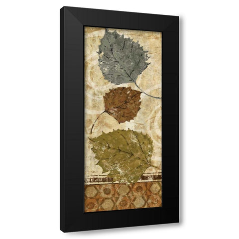 Golden Autumn Panel I  Black Modern Wood Framed Art Print with Double Matting by Studio Nova
