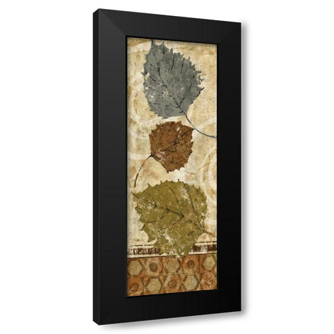 Golden Autumn Panel I  Black Modern Wood Framed Art Print with Double Matting by Studio Nova