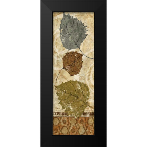 Golden Autumn Panel I  Black Modern Wood Framed Art Print by Studio Nova