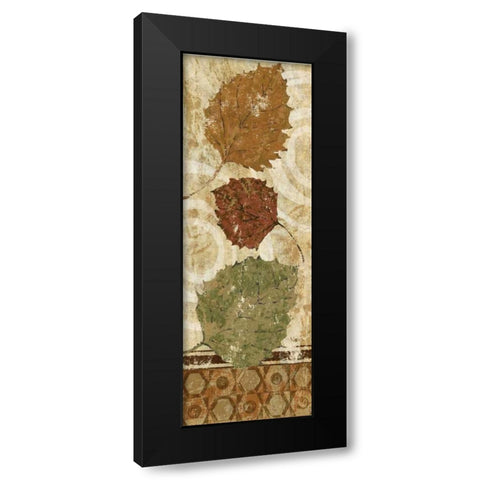 Golden Autumn Panel II  Black Modern Wood Framed Art Print by Studio Nova