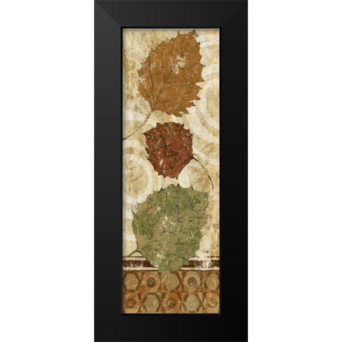 Golden Autumn Panel II  Black Modern Wood Framed Art Print by Studio Nova