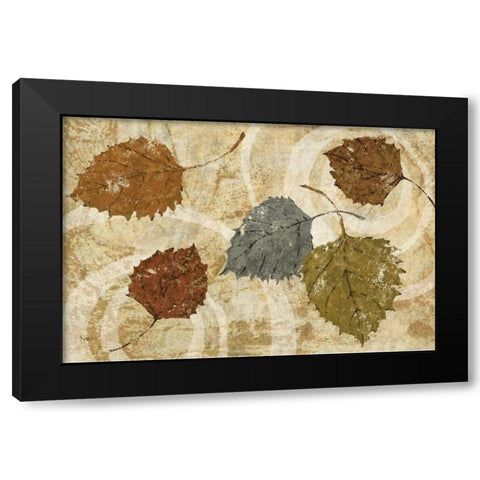 Golden Autumn Landscape  Black Modern Wood Framed Art Print by Studio Nova