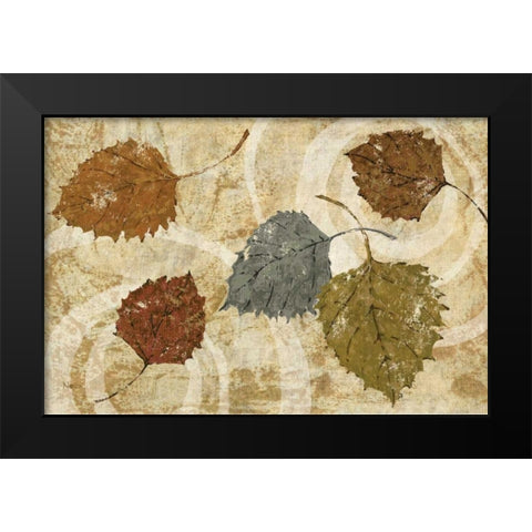 Golden Autumn Landscape  Black Modern Wood Framed Art Print by Studio Nova