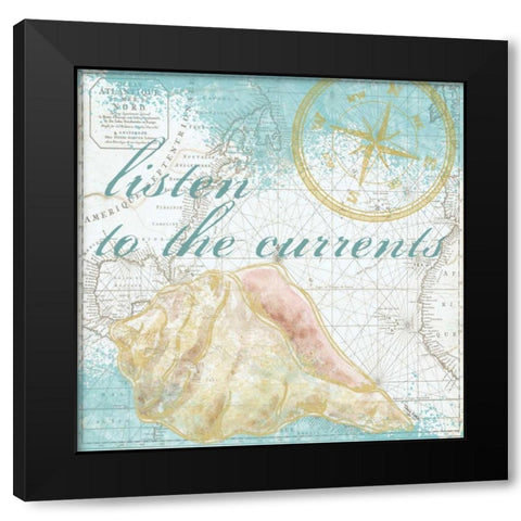 Look to the Sea IV  Black Modern Wood Framed Art Print by Reed, Tara