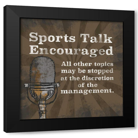 Sports Talk I  Black Modern Wood Framed Art Print with Double Matting by Reed, Tara