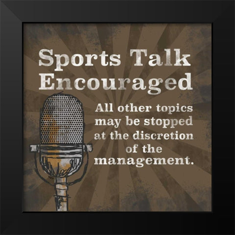 Sports Talk I  Black Modern Wood Framed Art Print by Reed, Tara