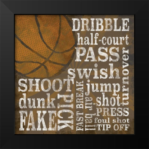 All Star Sports IV  Black Modern Wood Framed Art Print by Reed, Tara