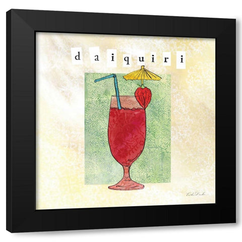 Tropical Cocktails I  Black Modern Wood Framed Art Print by Dundon, Caitlin