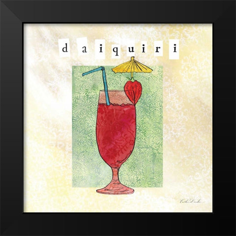 Tropical Cocktails I  Black Modern Wood Framed Art Print by Dundon, Caitlin