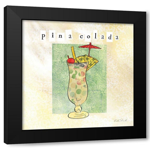 Tropical Cocktails II  Black Modern Wood Framed Art Print with Double Matting by Dundon, Caitlin