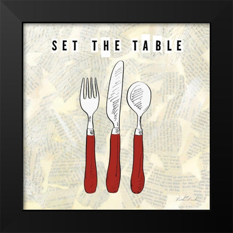 Kitchen Utensils III  Black Modern Wood Framed Art Print by Dundon, Caitlin