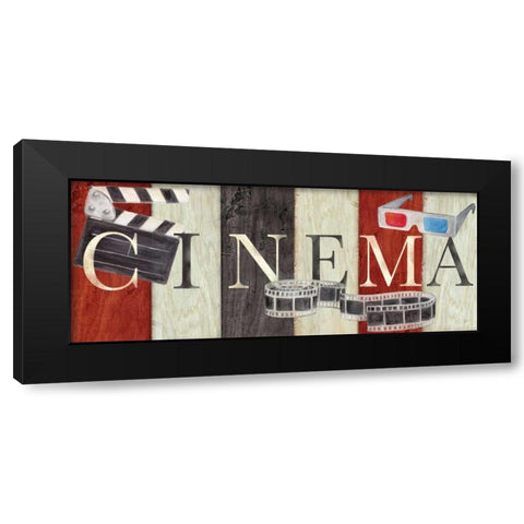 Movie Cinema Signs II  Black Modern Wood Framed Art Print with Double Matting by Coulter, Cynthia