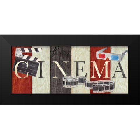 Movie Cinema Signs II  Black Modern Wood Framed Art Print by Coulter, Cynthia