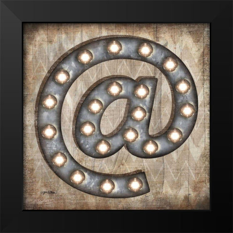 Marquee Symbols II  Black Modern Wood Framed Art Print by Killeen, Jen