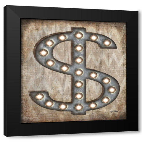 Marquee Symbols III  Black Modern Wood Framed Art Print with Double Matting by Killeen, Jen
