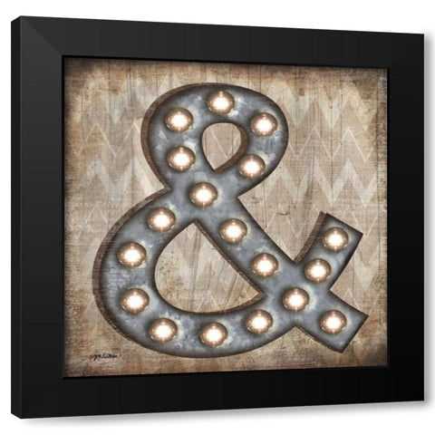 Marquee Symbols IV  Black Modern Wood Framed Art Print by Killeen, Jen