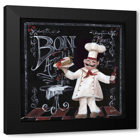 Chalkboard Chefs II  Black Modern Wood Framed Art Print with Double Matting by Tre Sorelle Studios