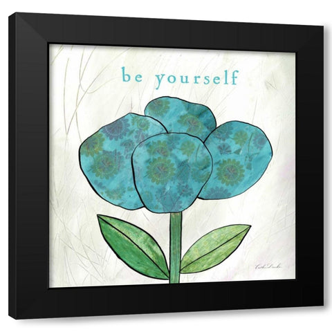 Paper Flower I  Black Modern Wood Framed Art Print by Dundon, Caitlin